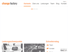 Tablet Screenshot of change-factory.de